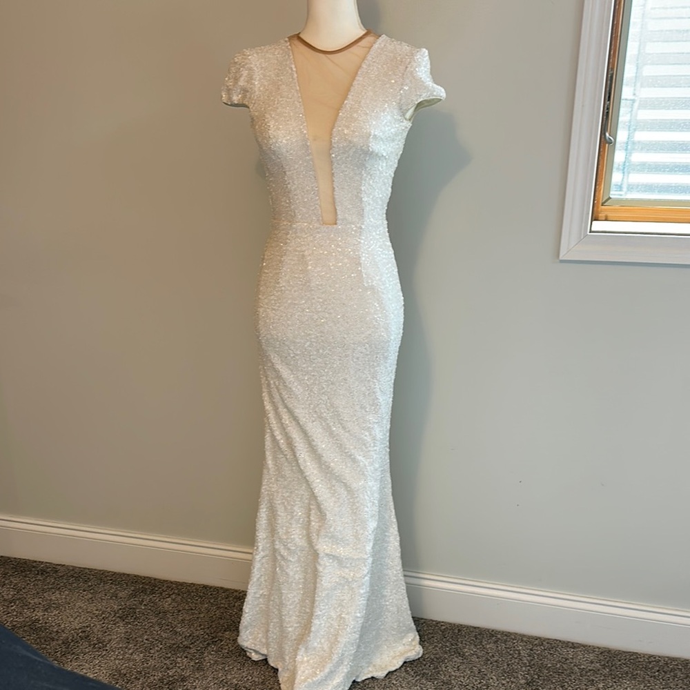 Elegant White Evening Gown